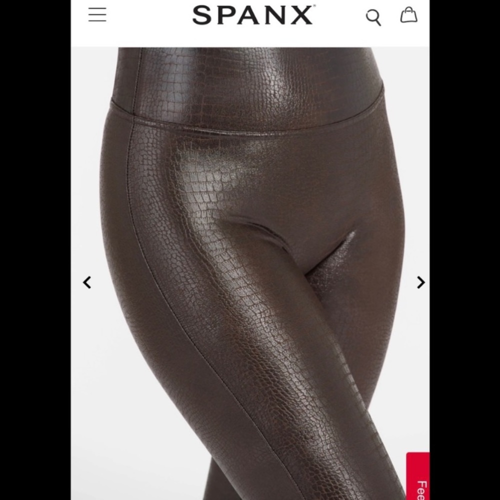Spanx Faux Leather Croc Shine Leggings